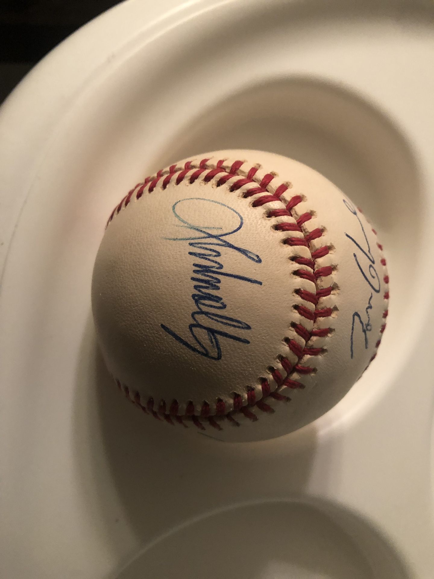 Atlanta Braves 1995 Pitchers ball. Glavine Smoltz WHOLERS. I got the signatures myself. $125