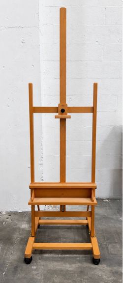 Winsor & Newton Wooden Studio Artist Easel on Casters – Adjustable Height