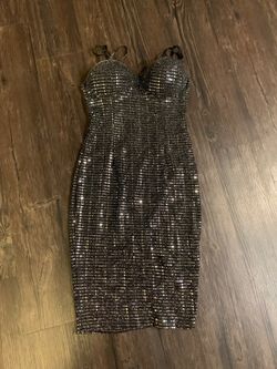Black sequin dress