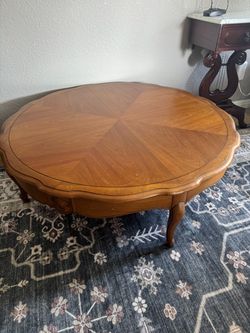 Antique circular coffee table