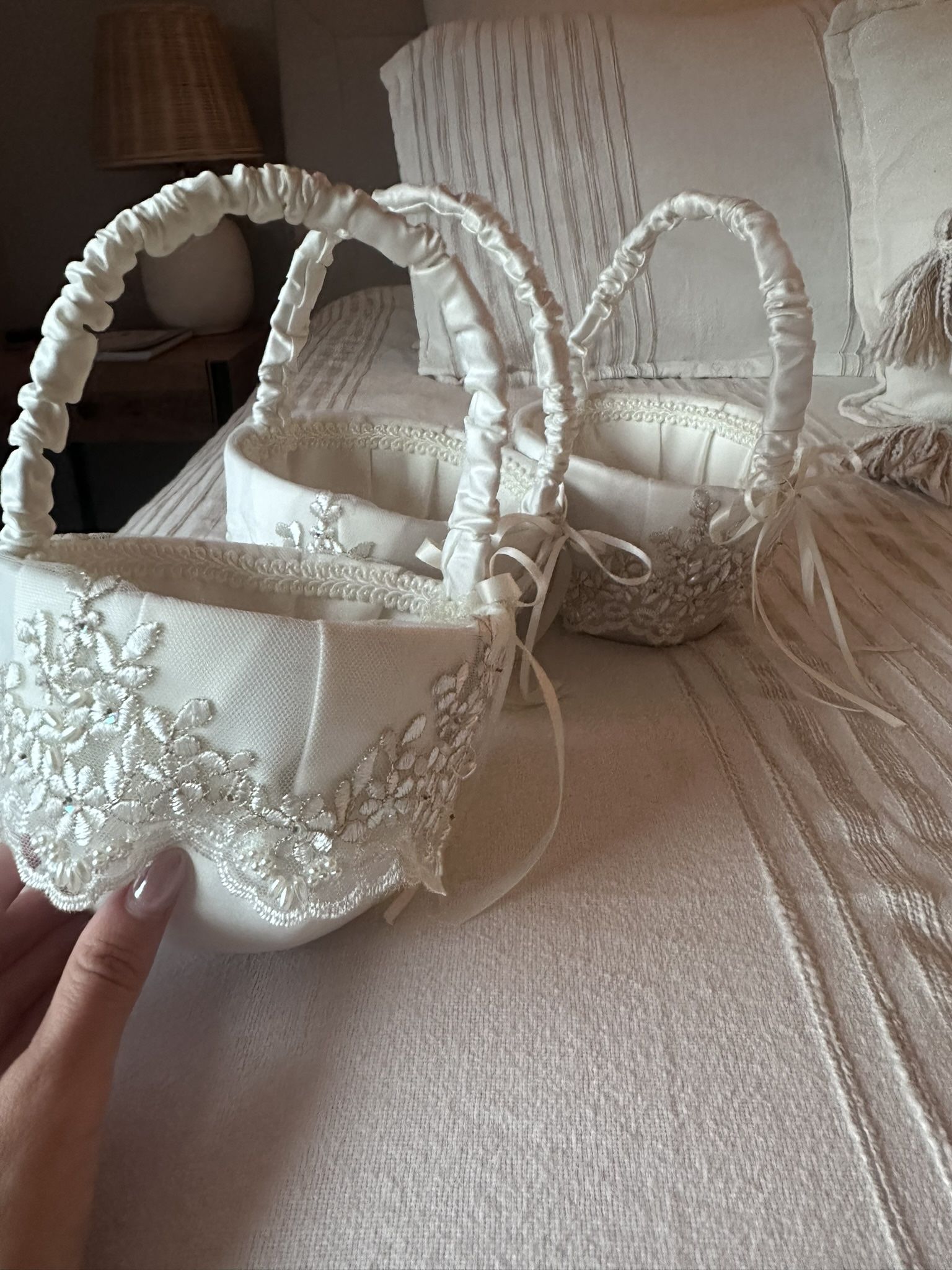 Wedding- 3 Flower Girl Baskets 