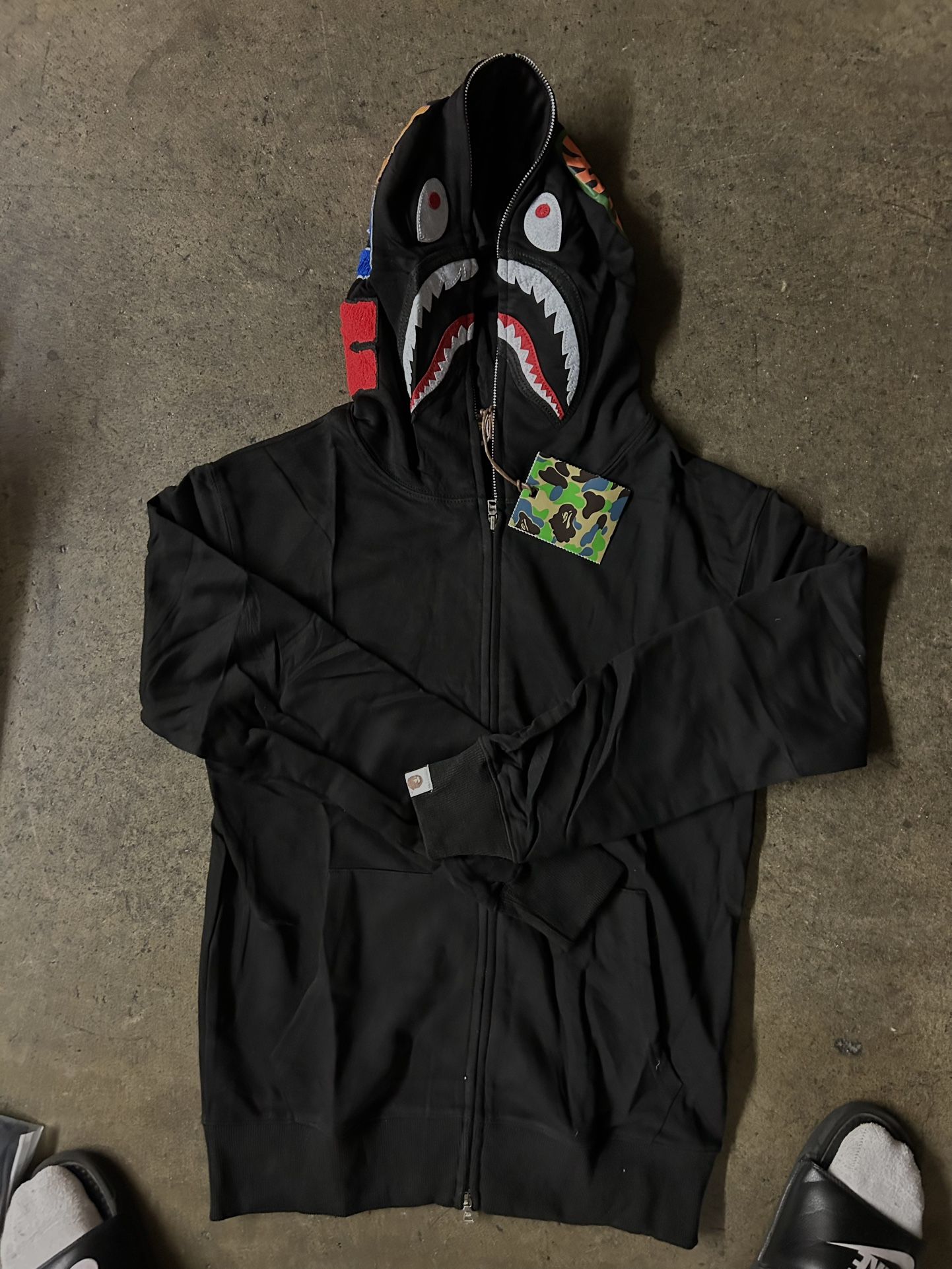 Black Bape Zip Up Hoodie