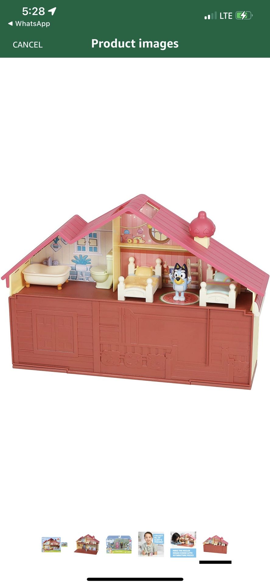 2021 Bluey Family Holiday Home Playset with 10 Furniture Items, Bundled with Bluey Friends Poseable 4-Pack Figures: Bluey, Snickers, Honey and Coco 2