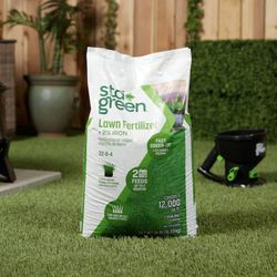 Sta-Green All Season Plus Iron 36 lb 22-0-4 Lawn Fertilizer - New in Bag - 12,000 sq ft, 2% Iron