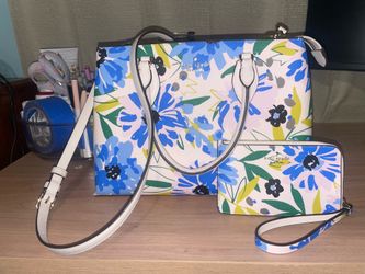 Kate Spade Rae Floral Medium Satchel and matching wallet