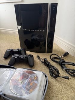 Sony PS3 40GB CECHH01 Bundle + 2 Controllers + 14 Games – GTA V, Last of Us, MGS4