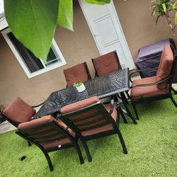 Aluminum Patio Set/ Outdoor Furniture DiningTableAndChairs/ Conversation Set 