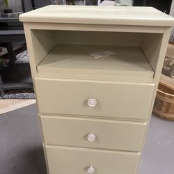 MARKDOWN! NOW $40! Solid Wood Small Green Chest Of Drawe