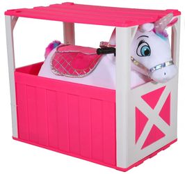 Stable Buddies Willow Unicorn 6v battery plush Ride On with barn