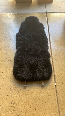 Black Sheepskin Car Seat Cover