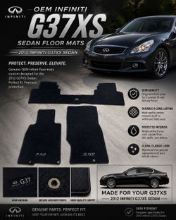 2012 Infiniti G37Xs Sedan Full Set Mats OEM