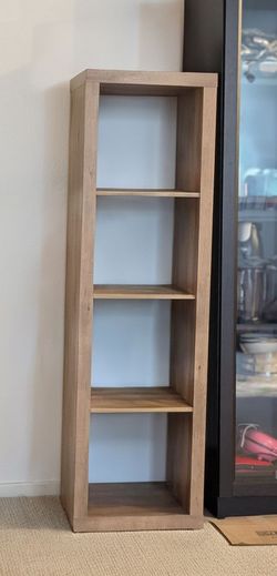 IKEA 4-Cube Wood Grain Vertical Bookcase/ Shelf