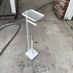 Minimalist White Metal Stand / Organizer