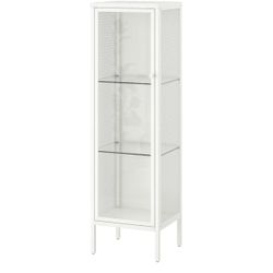 Ikea White Metal/Glass cabinet 