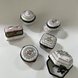 Beautiful Small French Classic Limoges  porcelain trinket Box $35 For One Of Them