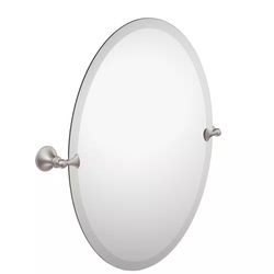 MOEN Glenshire 26 in. x 22 in. Frameless Pivoting Wall Mirror in Spot Resist Brushed Nickel