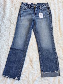 BKE Denim Gabby Curvy Fit High Rise Cropped Straight Jeans 27x28