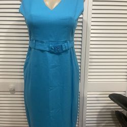 Diane Von Furstenberg Aqua Nula Dress 
