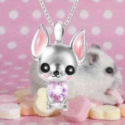 Pink Chihuahua Necklace