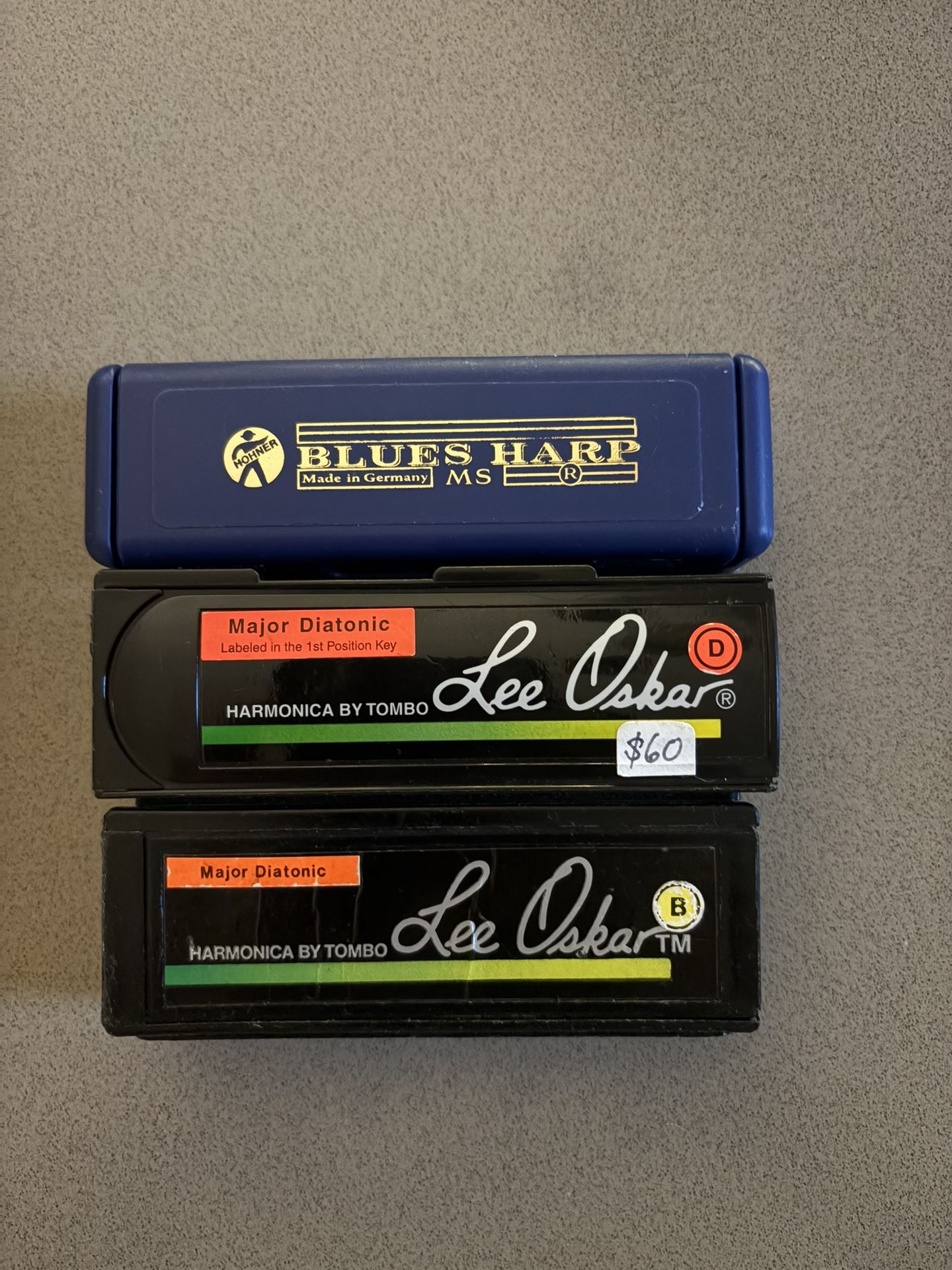 Lee Oskar Blues Harp Harmonicas (3) D C B