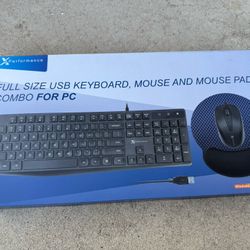 Performance Full Size USB Keyboard And Mouse 