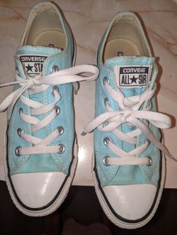 Teal converse women's 6
