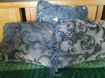 Set of 3 Blue Accent Pillows