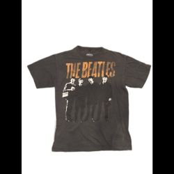 The Beatles Official Tee Medium Faded Black Vintage Band Tee