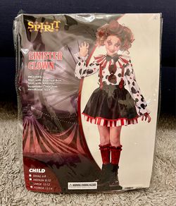 Evil Clown Costume - size 10/12