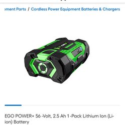 EGO-POWER +56-volt 2.5 Ah 1 Pack Ion Lithium Battery