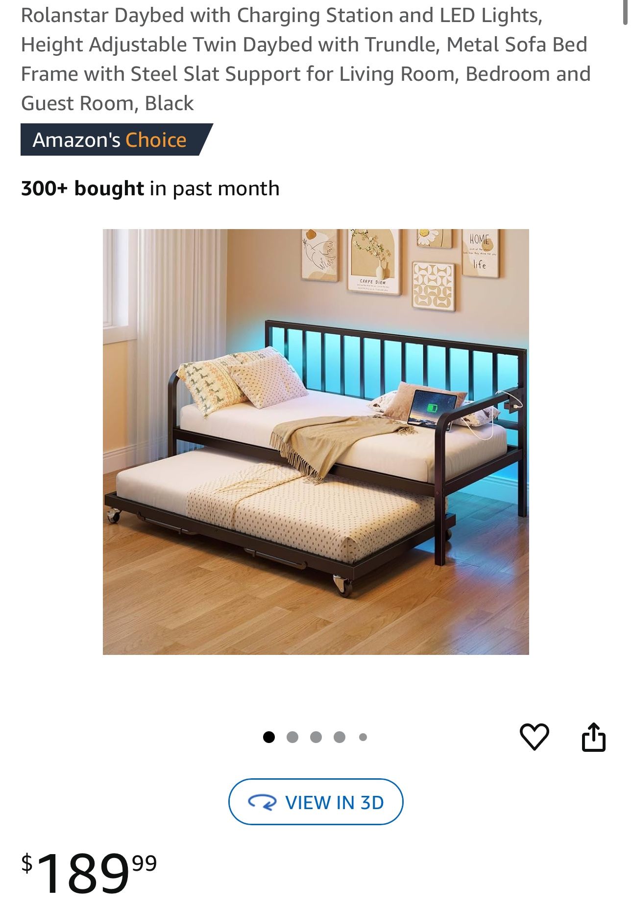 Daybed With Charging Station