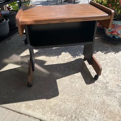 Wooden desk can be used as kitchen cart