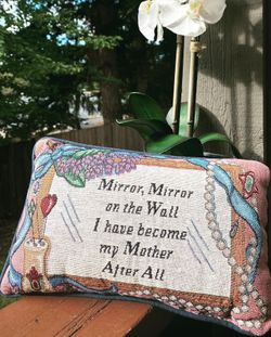 Vintage tapestry pillow