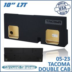 black 10" dual sealed l7t sub box, fits 05-23 toyota tacoma double-cab