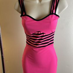 Pink and Black Sexy Dress