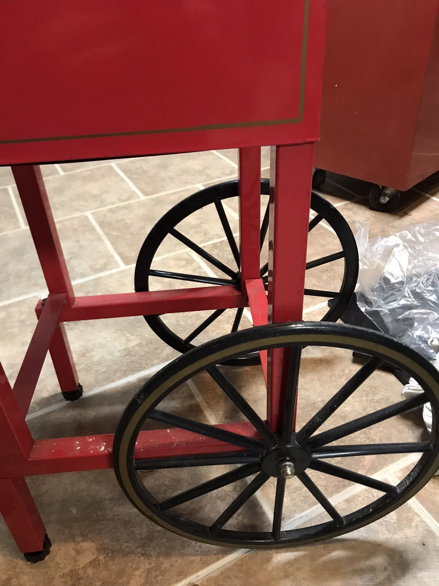OLD FASHIONED MOVIE TIME POPCORN Antique MACHINE