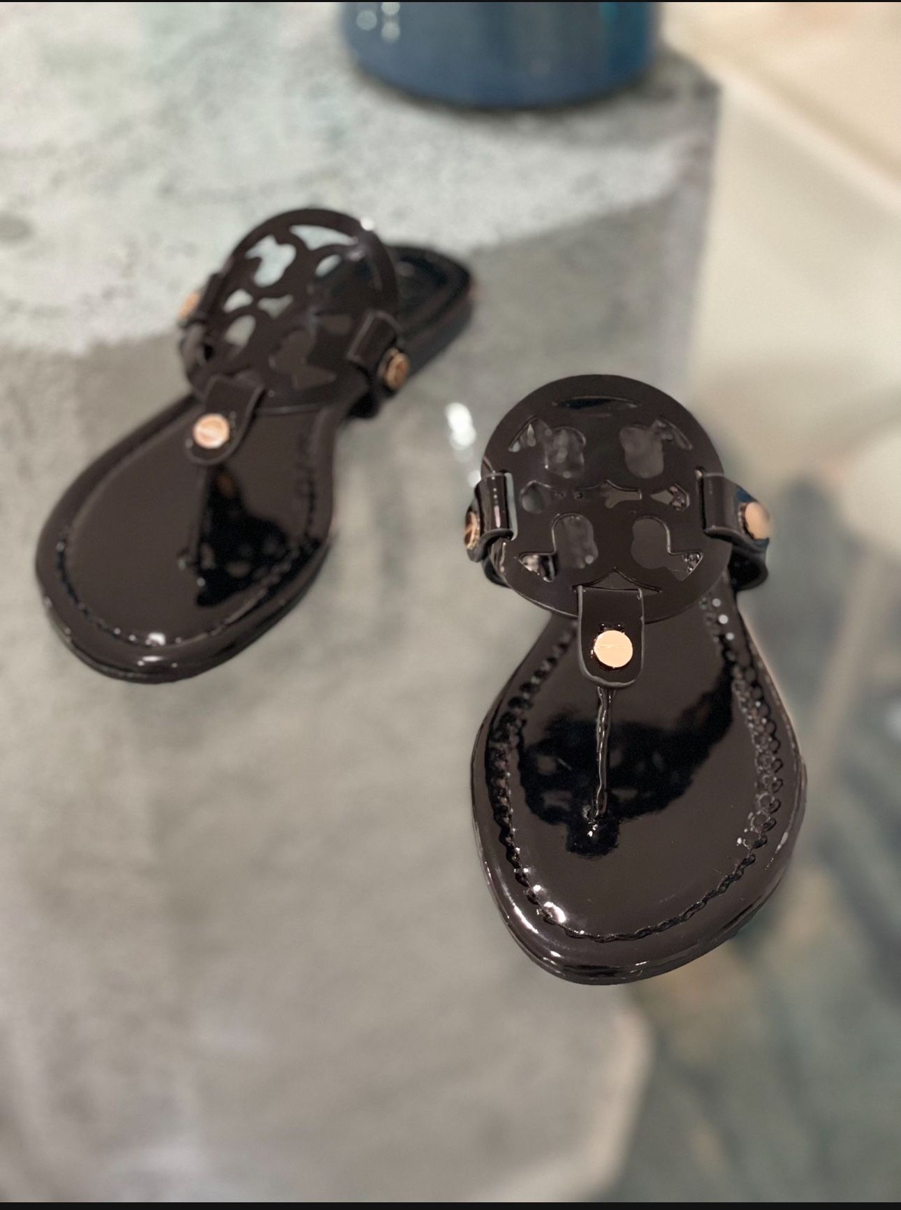 Tory Burch Black Shiny Leather ( Different Sizes)