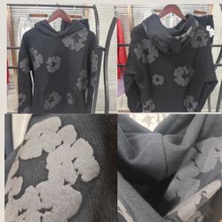 denim tears style hoodie – size large