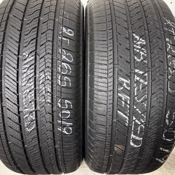 2 Tires 265 50 19 Bridgestone Alenza Sport As Run Flat No Repairs