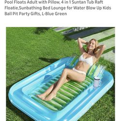 SLOOSH new inflatable tanning pool lounger 70 X 46