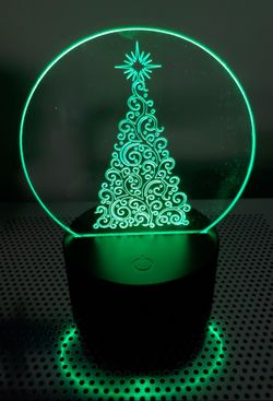 Engraved 7 Color Changing LED with remote
