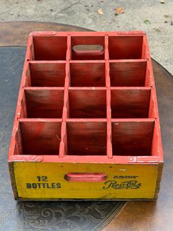 Vintage Pepsi-Cola Wooden 12-Bottle Crate