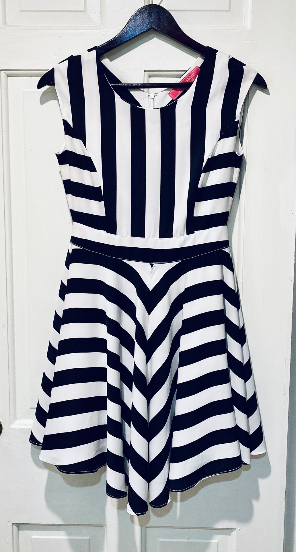 Black and White Striped Dress