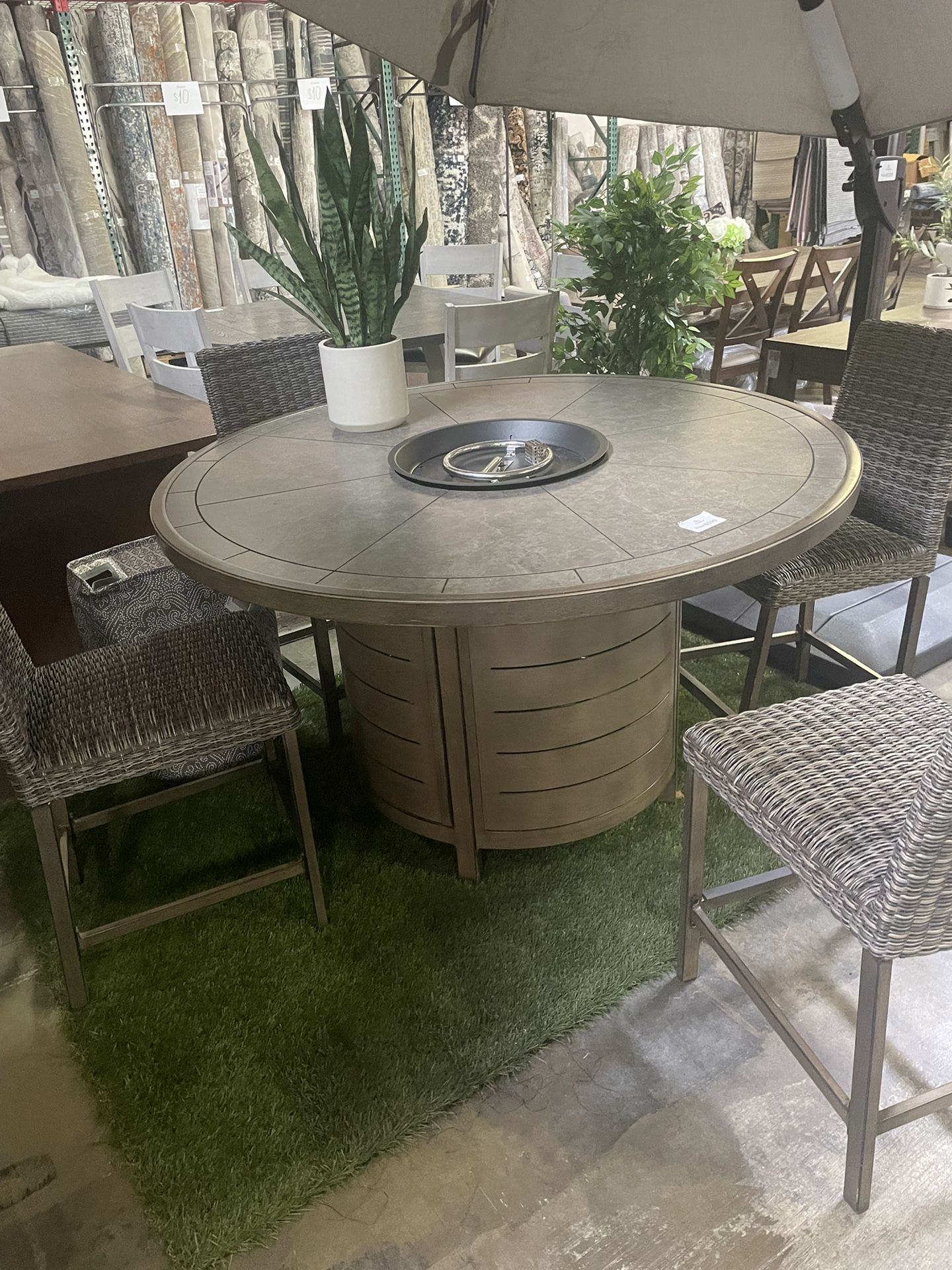 Agio McKinnon 5-piece Fire Outdoor Dining Set