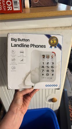Big Button Landline Phone - For children Or Elderly With Extra Long Cord