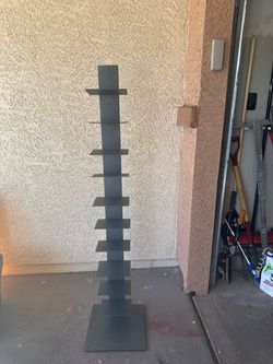 Tall Metal Tower Media or Book Shelf