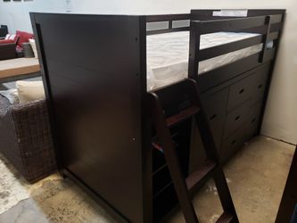 New twin size loft bunk bed with dresser bookcase mattress tax included free delivery
