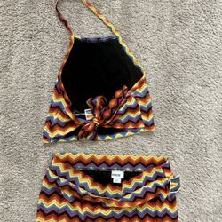 Women’s pride rainbow skirt and halter top set