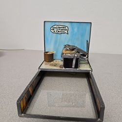 Vintage Desk Decor – "Don’t Bother Me... I’m Having a Crisis!" Office Scene