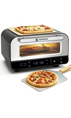 Electric Pizza Oven - 6 Programs, Max 840°F, Suitable for 12 inch Pizzas, 5-in-1 Multifunction: Pizza, Bake, Proof, Broil, and Warm - Includes Pizza S